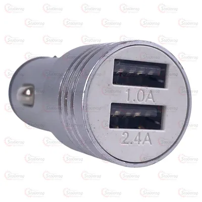 Зарядне у прикурювач 12-24v 2USB 2.4A A-01