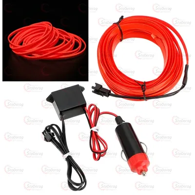 Підсвічування Салону Гнучкий холодний неон 2м RED AL01-2M R