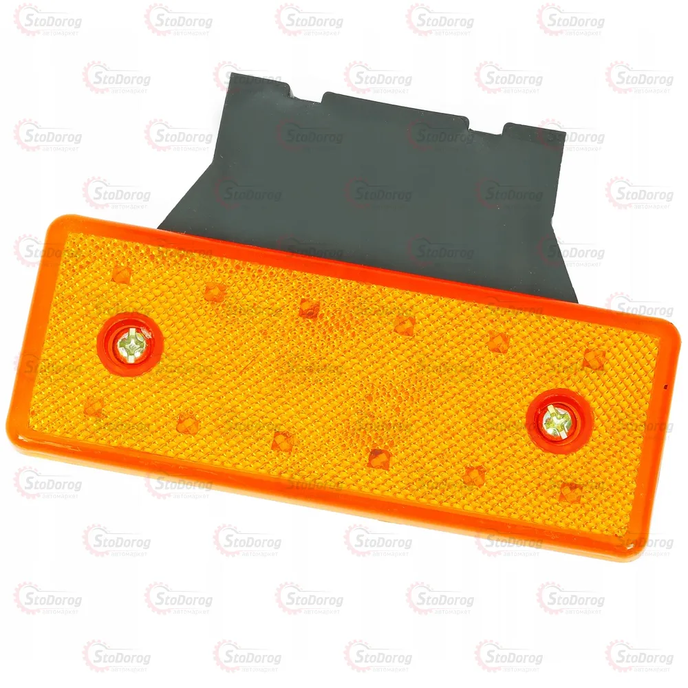 Габарит - Жовтий 110х42мм 24V Led 12 Діод Гумовий Кронштейн TAS-009 