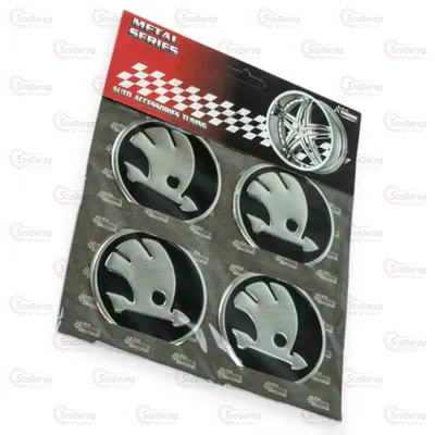 Наклейка d60 4шт на ковпаки SKODA