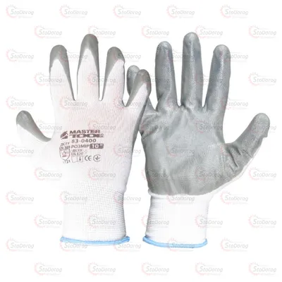 Перчатки MASTERTOOL нітрилове покриття 83-0400