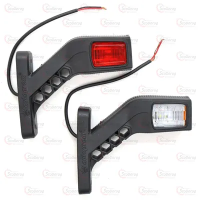 Габарит Ріжки Косий 13см 12/24v 2шт Червоний+Білий+Жовтий Л-091