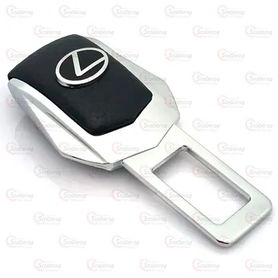 Заглушка ременя безпеки Хром/шкіра Lexus