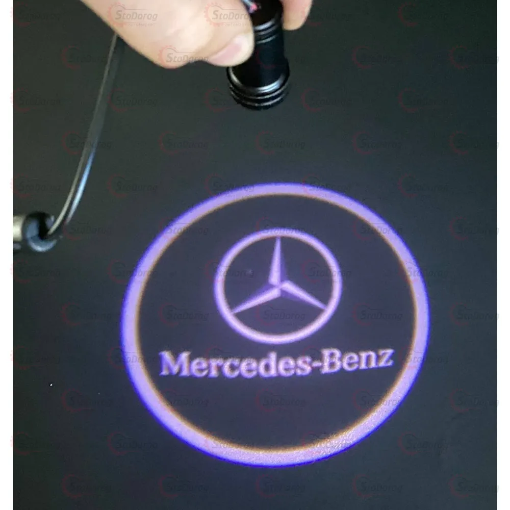 Підсвітка дверей логотип Mercedes 