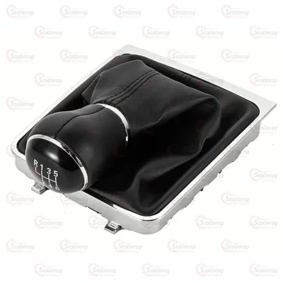 Ручка КПП з Пильником Volkswagen Passat B6 (2005-2012) шкіряна ручка (R6 speed) №17 Restailing 2