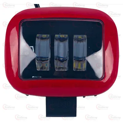 Фара-LED Ближнє Квадрат 8845BC 30W (10W*3) 122*120*60mm 10-30V RED Червоний обід