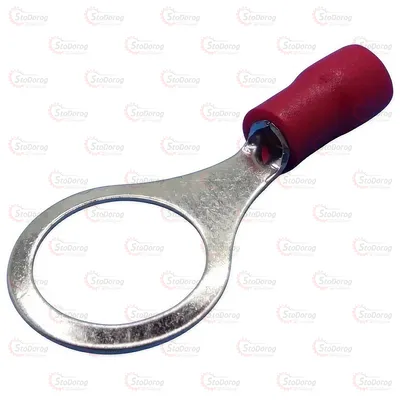 Клема маси Ø 10мм. в ізоляції червона RV1,25-10