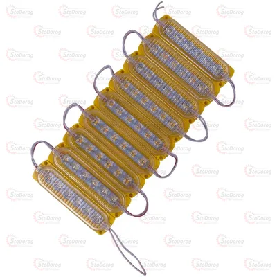 Модуль LED 12V жовтий 6 SMD 6D лінза 2