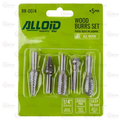 Набір фрез по дереву 5шт 1/4 Alloid RR-0074 2