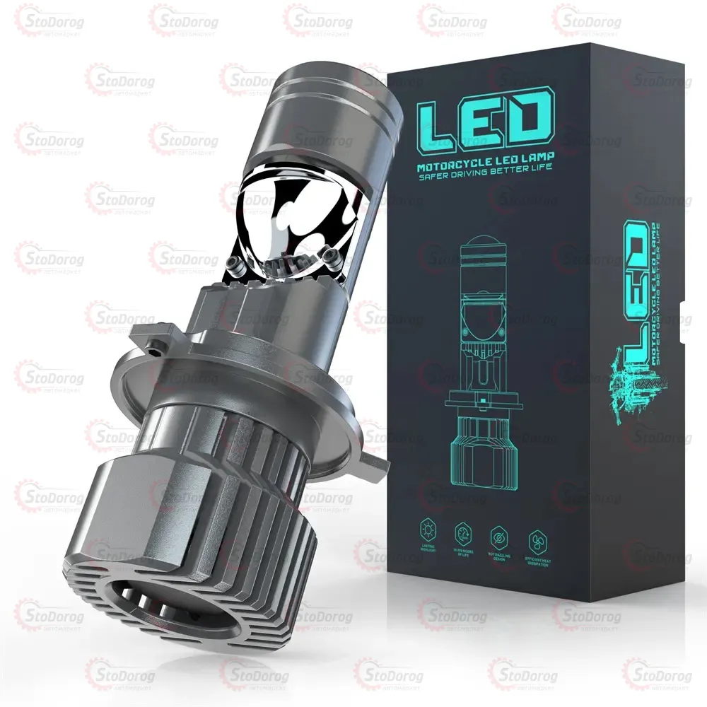 Лампа LED D25мм H4 F40Mini 110W/13000LM/6000K 7035+7535 Module 9-36V Canbus  - фото 2