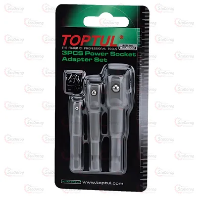 Набір перехідників 1/4 під шуруповерт 3од. TOPTUL GAAR0301 2
