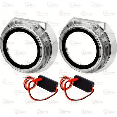 Маска під лінзу 3 Sigma G102 хром 2шт LED Cree 2