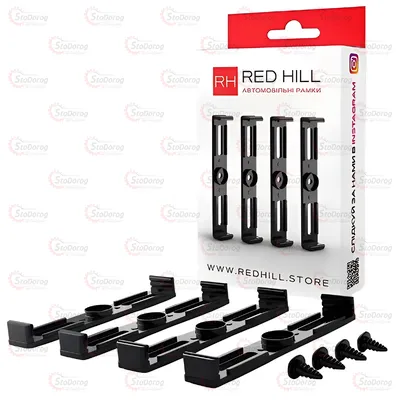 Рамка Під Номер Безрамкова Red Hill Чорна