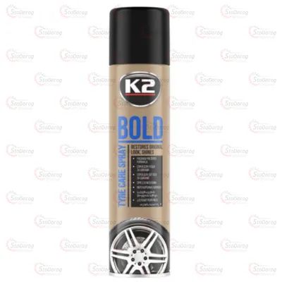 Очищувач/Чорніння гуми спрей 600ml (пінний) K2 K156 Bold