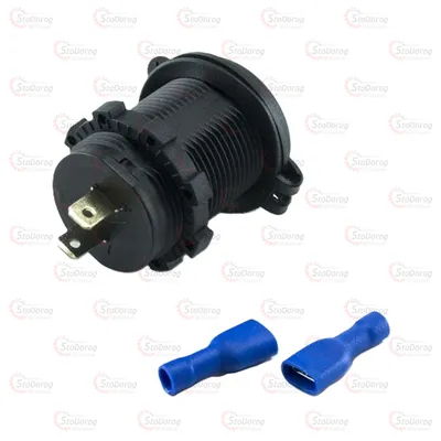 Гніздо Врізне 2USB 12-24V 1А-2,1А A19G (зелена підсвітка) 2