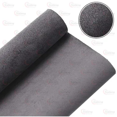Тканина-алькантара графіт 1.45м х10см самоклеюча
