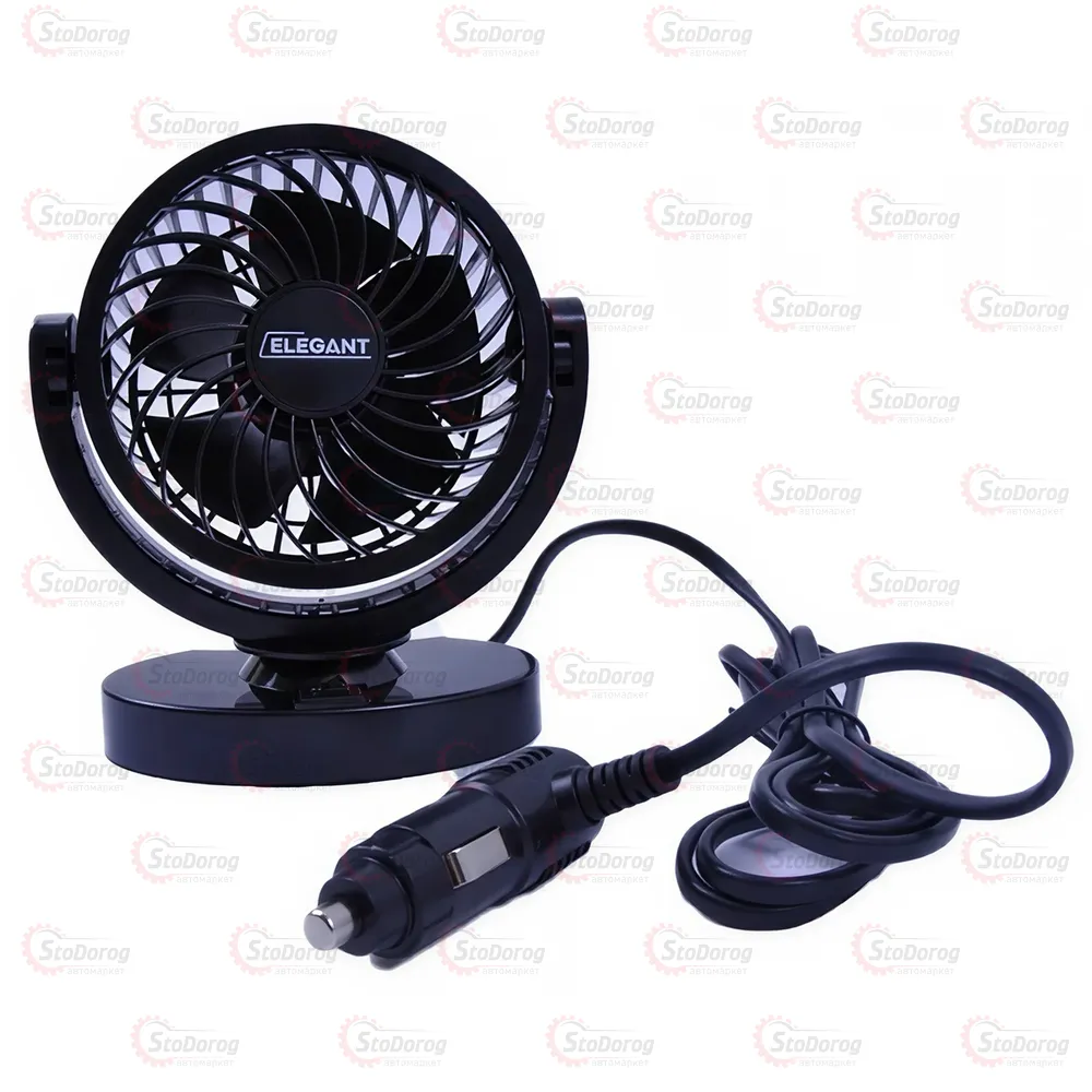 Вентилятор 12V 4дюйм на підставці Elegant 101 549  - фото 2