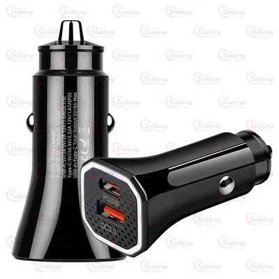 Зарядне у прикурювач 12-24v 1USB 1Type-C YY-C06
