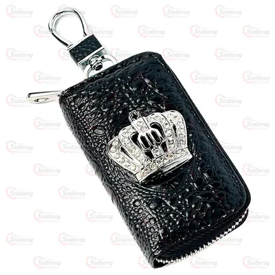 Чохол Для Ключів З Карабіном Корона Чорний