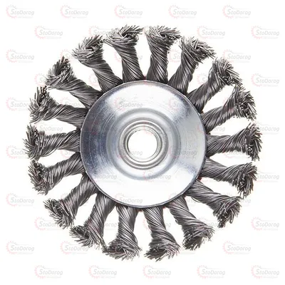 Щітка конусна 100мм з плет. дроту (M14) Intertool BT-4100