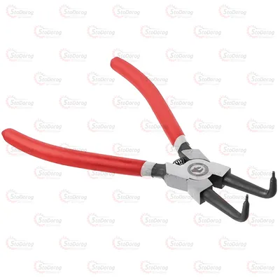 Щипці 180мм для стоп кілець вигнуті на стиск Intertool HT-7012