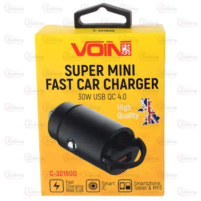 Зарядне у прикурювач 12-24v Voin 1USB 3A QC4.0
