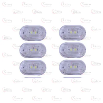 Габарит - Білий 12/24V 65х37мм 2-Led (GB026) 2