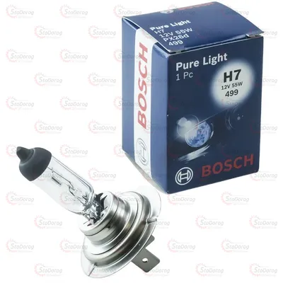 Лампа галогенна H7 12V 55W BOSCH Pure Light 1987302071