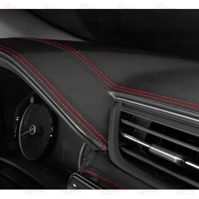 Молдинг 14мм - 2м шкіряний, червона нитка, клеїтся в салоні 2