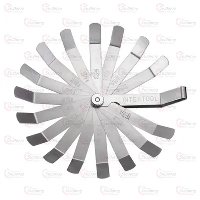 Набір щупів вигнутих 0.127-0,508мм 16шт Intertool AT-0006