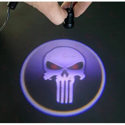 Підсвітка дверей логотип Череп