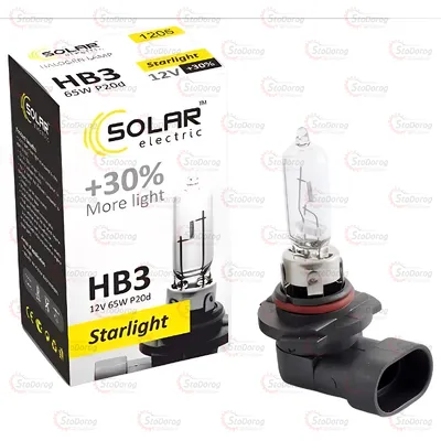 Лампа галогенна HB3 12V 65W Solar Starlight +30% 1205
