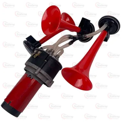 Сигнал Повітряний 12v Мелодійний 3-дудки (З компрессором)