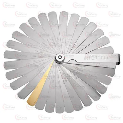 Набір щупів 0.04-0,88мм 32шт Intertool AT-0004