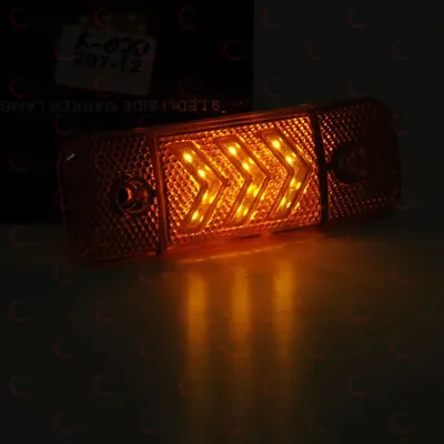 Габарит - Желтый 115х40мм 12/24V Led 12 Диодов Стрелкой MRT-51 57471 2
