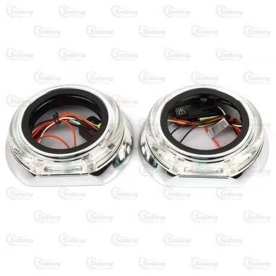 Маска під лінзу 3 Sigma G102 хром 2шт LED Cree