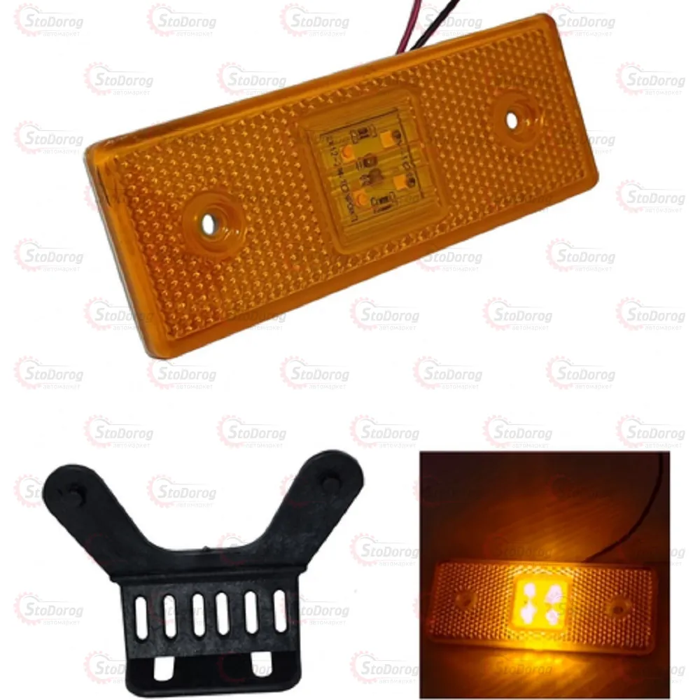 Габарит - Жовтий 110х40мм 12/24V Led 4 Діоди OS101/Z-24  - фото 3