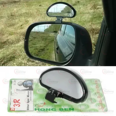 Дзеркало Мертва Зона напівмісяц 113х57мм Чорне 3R-080 Антиблік Оригінал 2