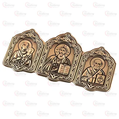 Ікона Трійця На Скотчі Мала золотиста