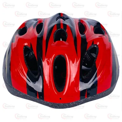 Вело Шолом Червоний з Чорно-Золотим Дизайном 2