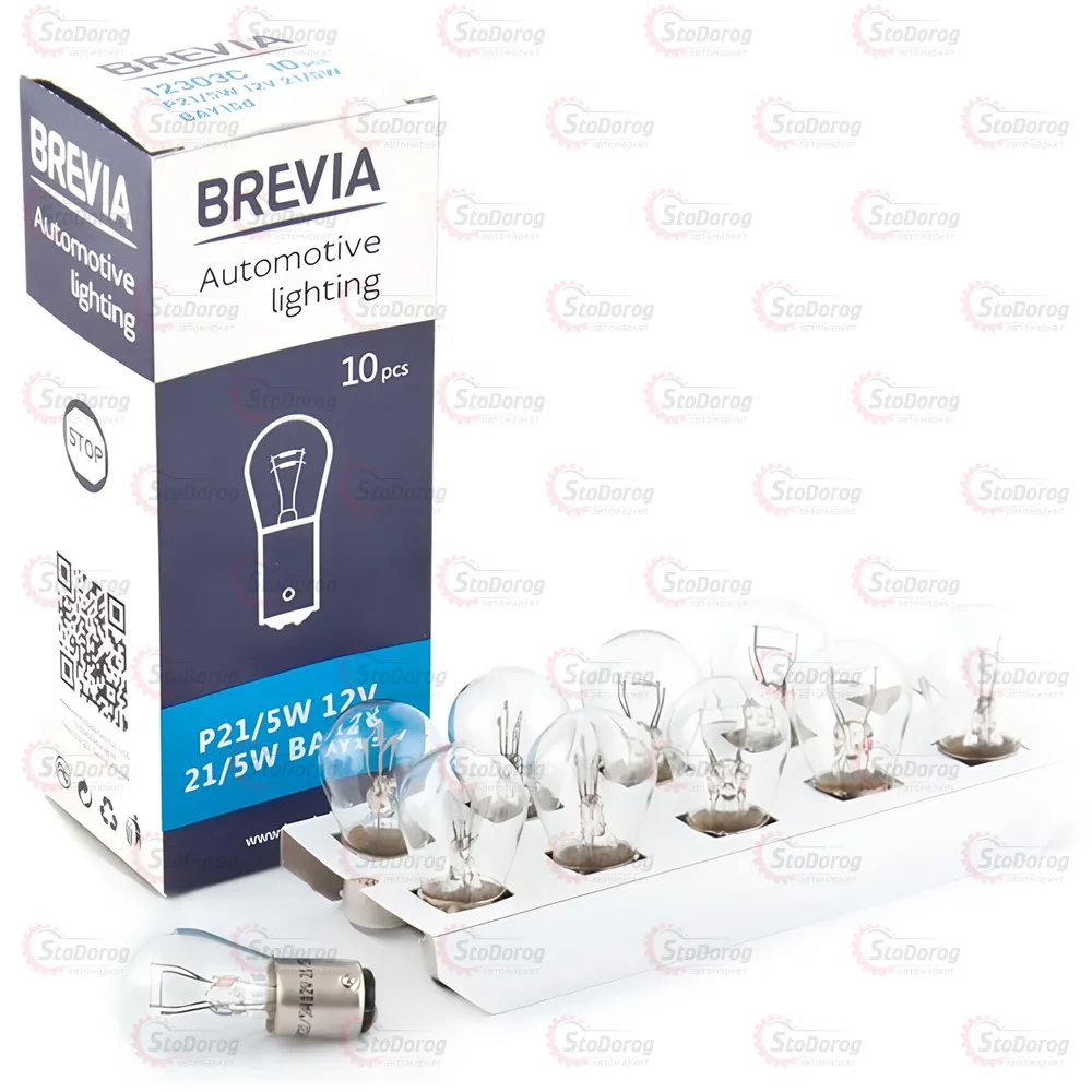 Лампа розжарювання P21/5W 12V Brevia 12303C 