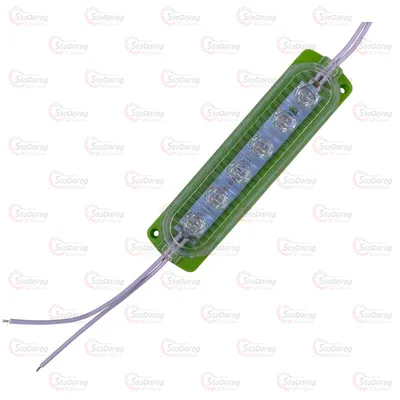 Модуль LED 12V зелений 6 SMD 6D лінза