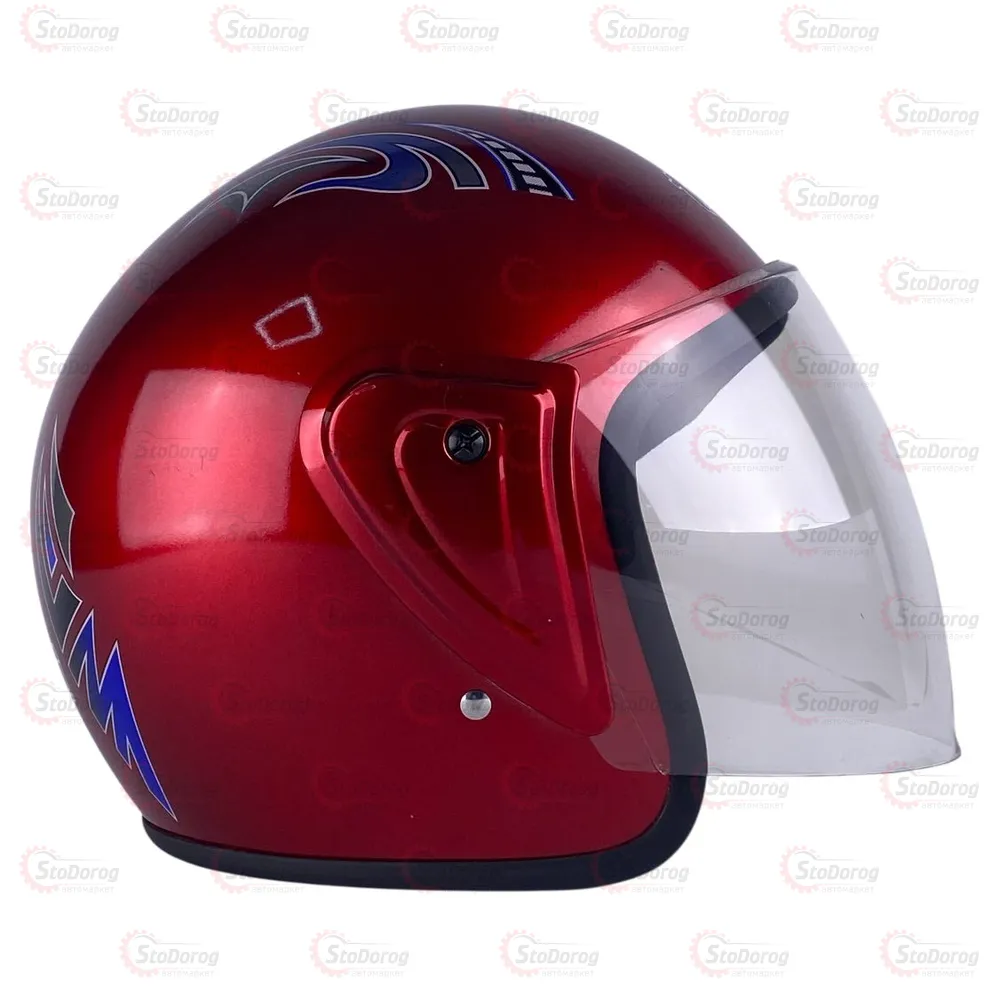 Мото Шолом 101 Без Бороди TouKui Червоний з Синім 