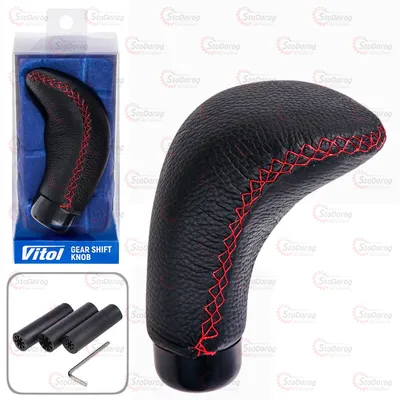 Ручка КПП VITOL F-250133  Шкіра Чорна