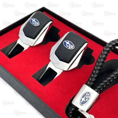 Подарунковий набір SUBARU 2в1 (Брелок, Заглушки ременя) 2