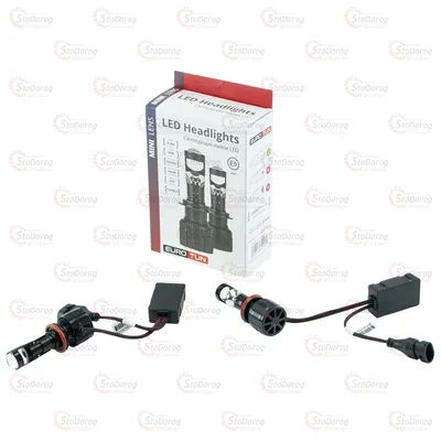 Лампа LED H11 (H8 H9 H16) NL19 12-24V 60W Лінза 2