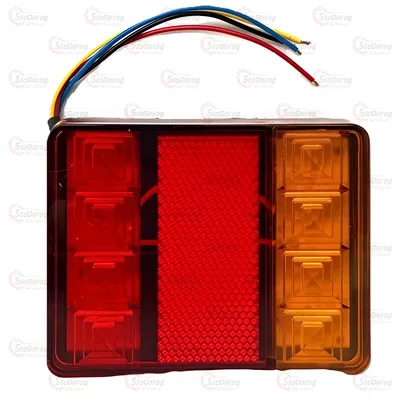 Ліхтар задній 12-24V квадрат LED-8 SQ-0010 (2шт)