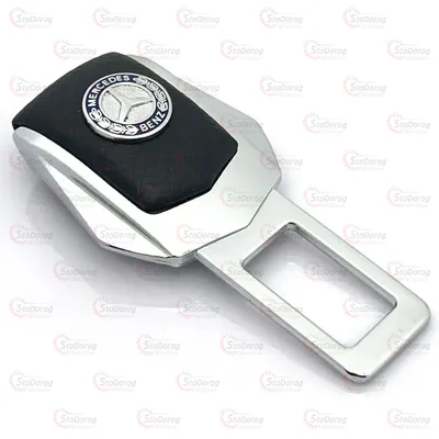 Заглушка ременя безпеки Хром/шкіра Mercedes