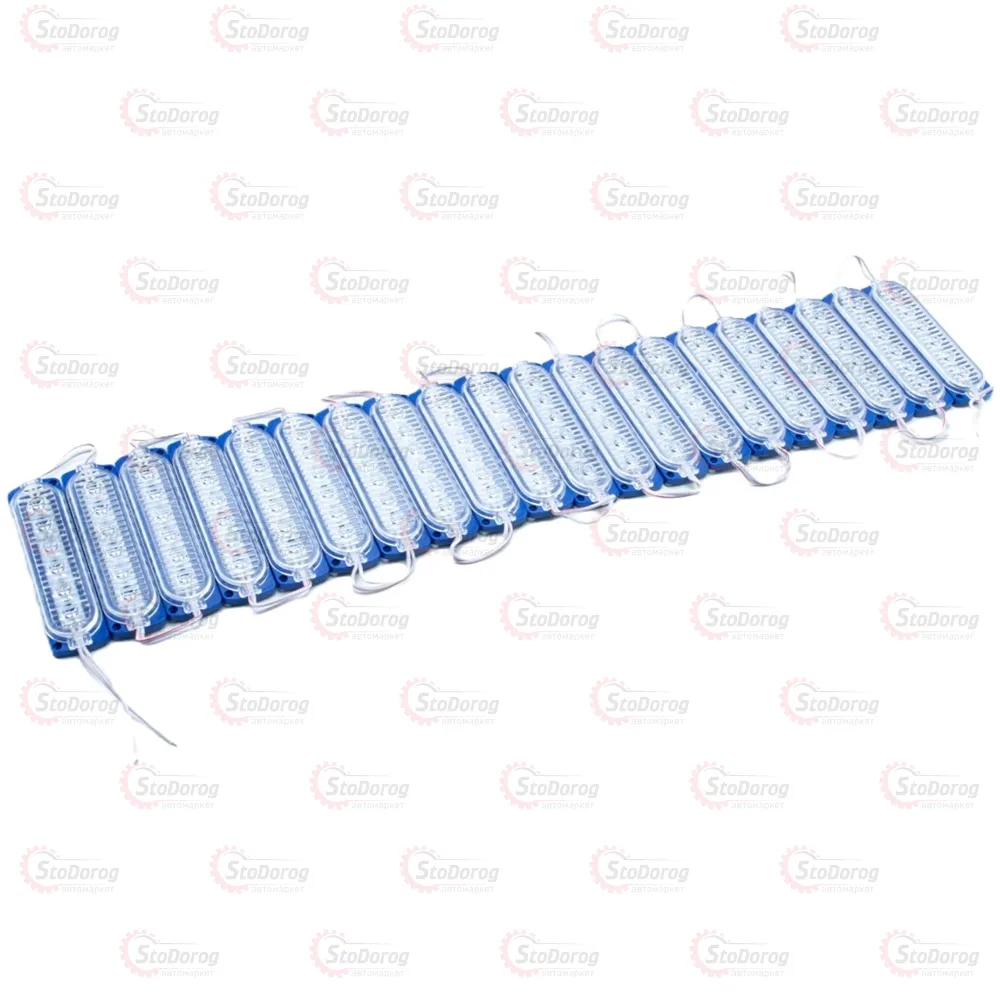 Модуль LED 12V синій 6 SMD 6D лінза 