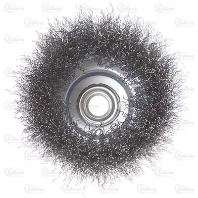 Щітка чашкова торцева 100мм з рифл. дроту (M14) Intertool BT-1100